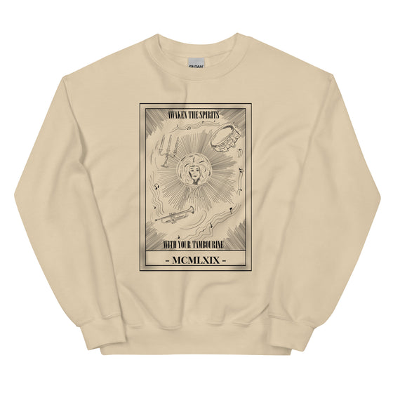 AWAKEN THE SPIRITS TAROT CARD -- UNISEX CREWNECK