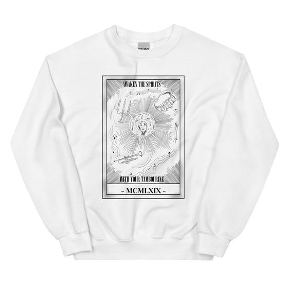 AWAKEN THE SPIRITS TAROT CARD -- UNISEX CREWNECK